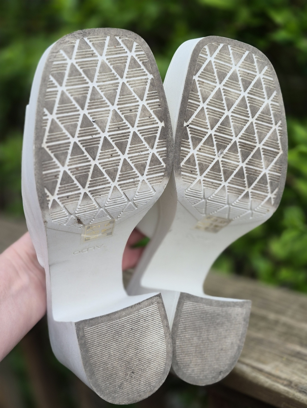 ALDO White Padded Slide Platform Mules - Picture 4 of 16